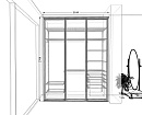Шкаф-купе зеркальный – профиль Flat, цвет «Белый матовый»