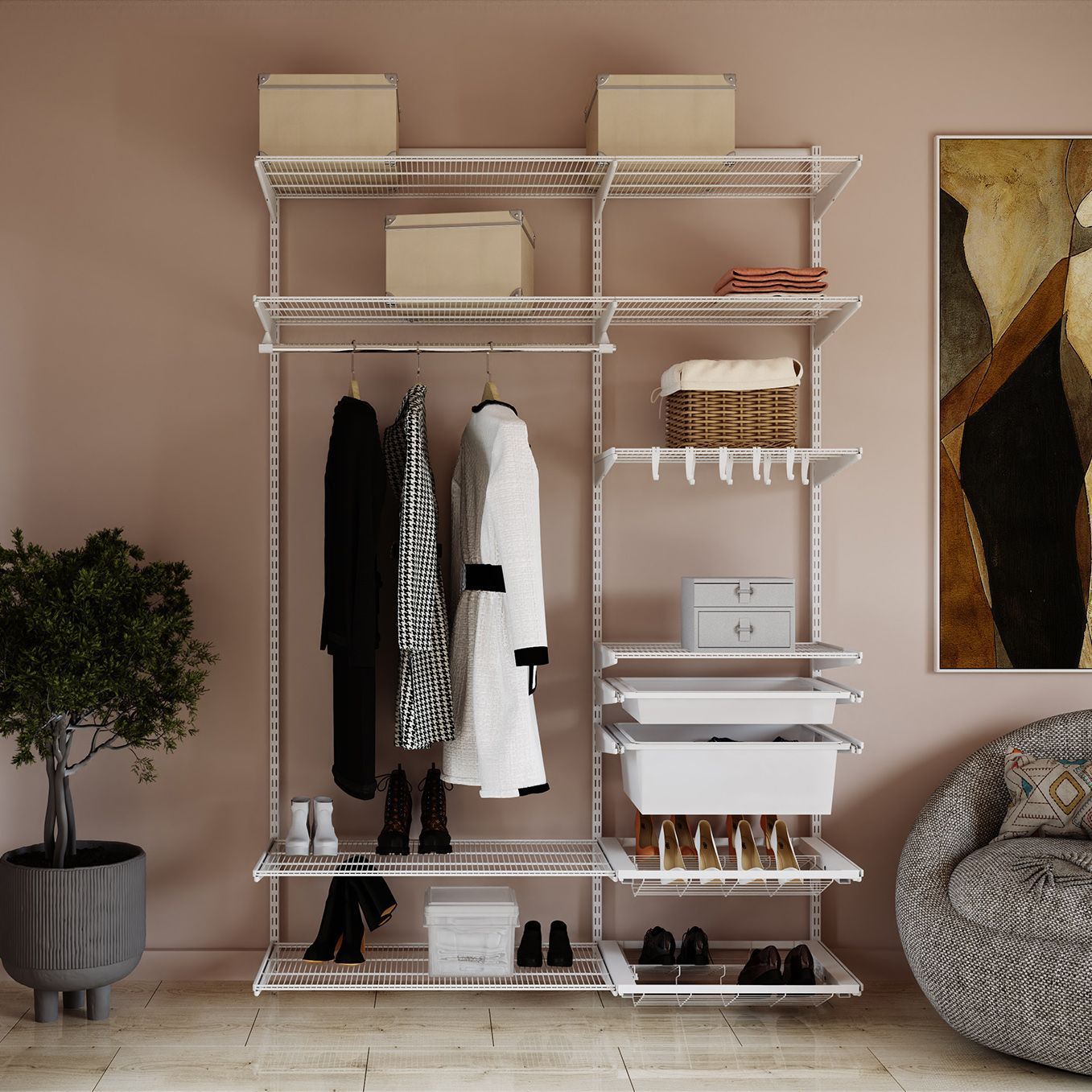 Система хранения в гостиной Система хранения в гостиной