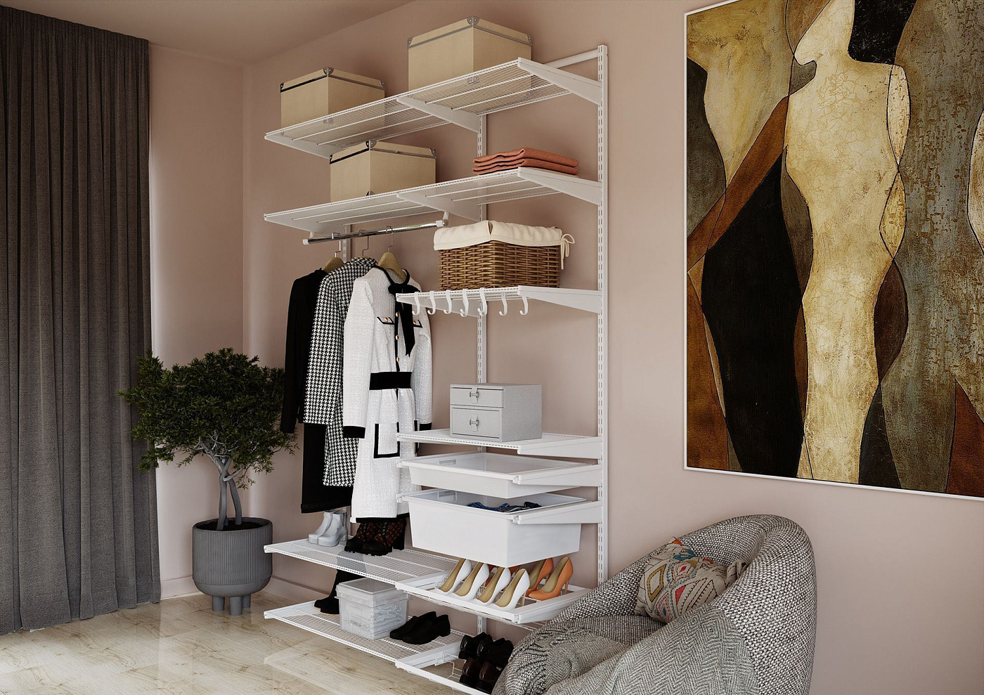 Система хранения в гостиной Система хранения в гостиной