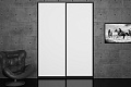 Белый шкаф с чёрным обрамлением в стиле Лофт