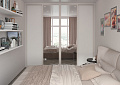 Шкаф-купе в спальню – профиль Flat, цвет «Белый матовый»