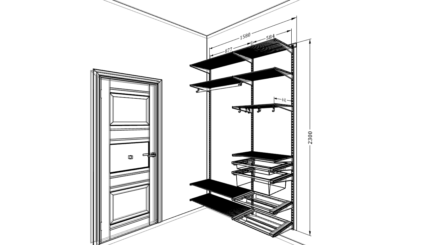Система хранения в гостиной Система хранения в гостиной